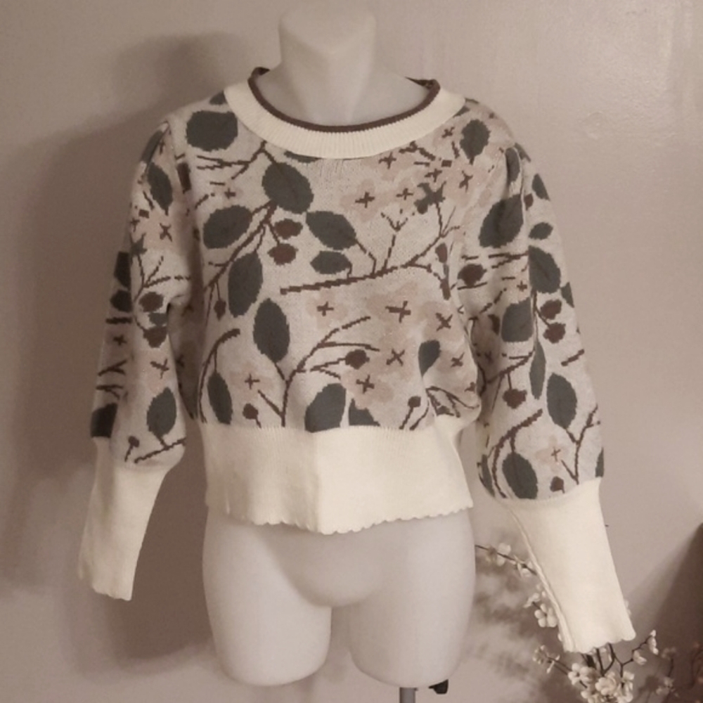 NWOT 70/21 floral sweater